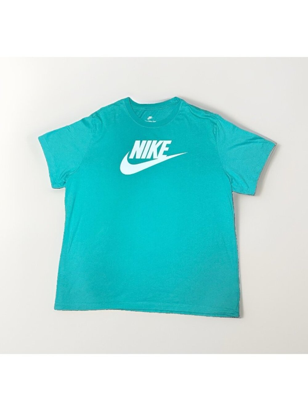 Nike Shirt Men’s XXL Teal Green Blue Logo T-Shirt The Nike Tee Cotton